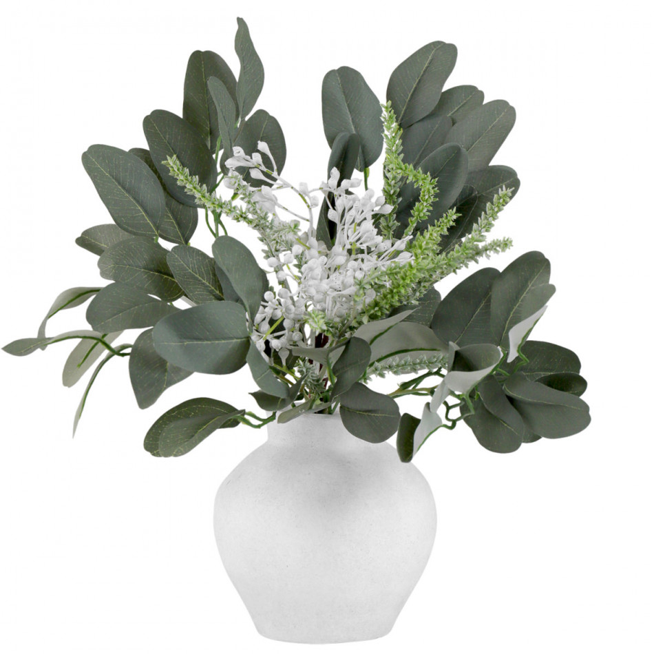 Derwent Eucalyptus Leaf Bouquet, a decorative botanical stem or arrangement for styling in a vase