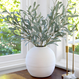 Set 3 Ravello Grey-Green Olive Leaf Sprays, decorative home accessory
