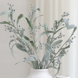 Set 3 Mimosa Leaf Stems, decorative artificial flower or foliage stem
