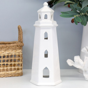 Lighthouse Tealight Holder White, decorative lighting accessory
