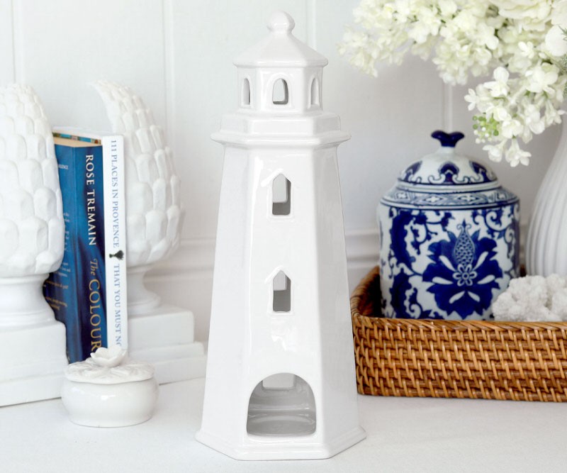 Lighthouse Tealight Holder White