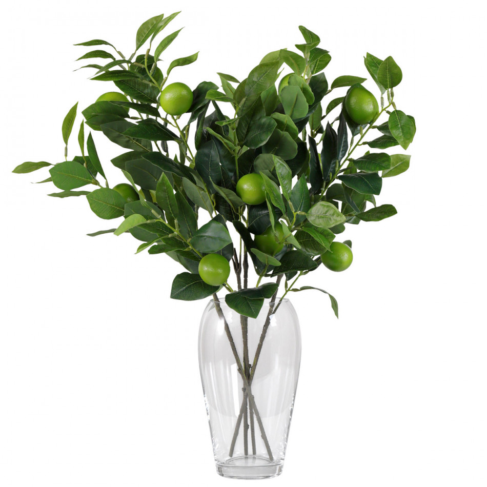 Artificial Lime Branch Spray, a decorative botanical stem or arrangement for styling in a vase