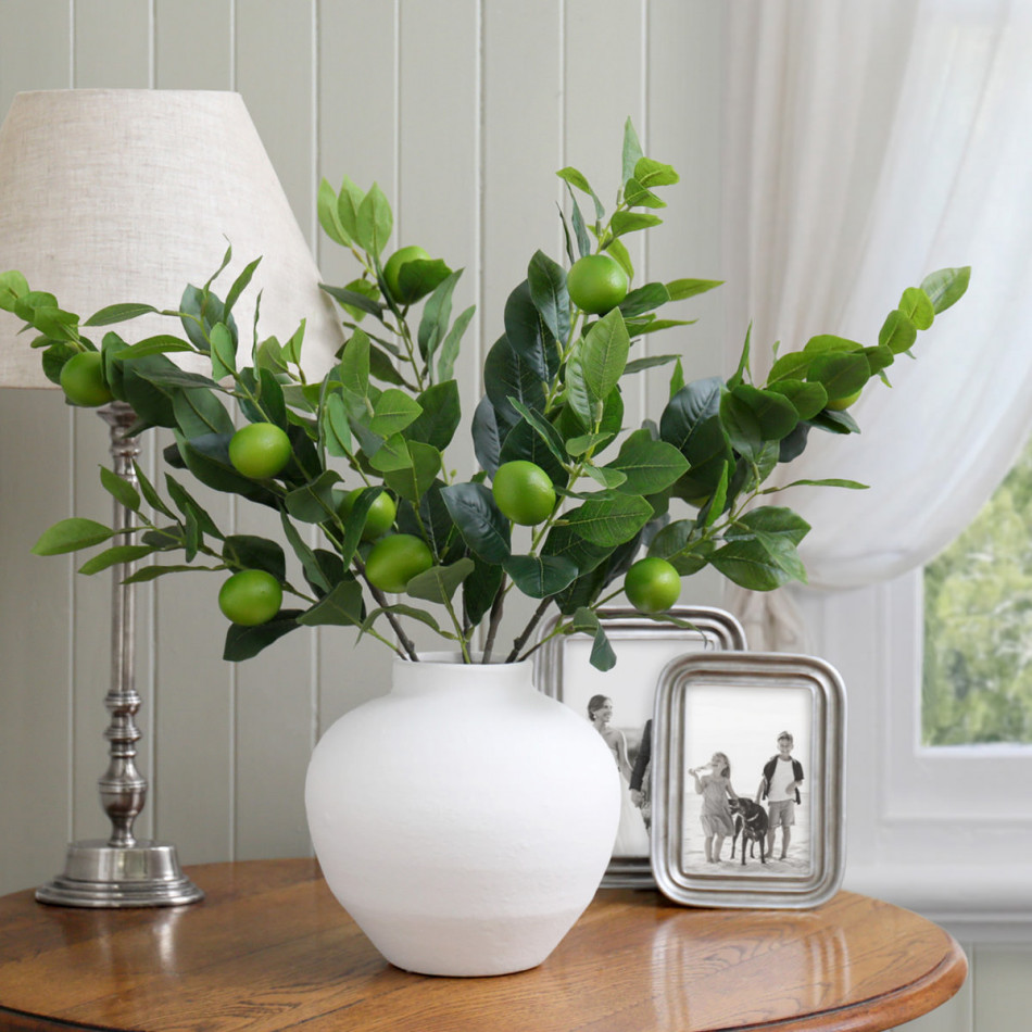 Artificial Lime Branch Spray, decorative flowers or foliage for vase styling