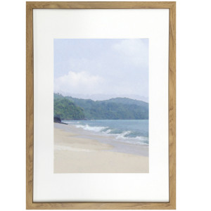 Limestone Bay I Framed Wall Art Print, presented as decorative artwork for creating a focal point on a wall