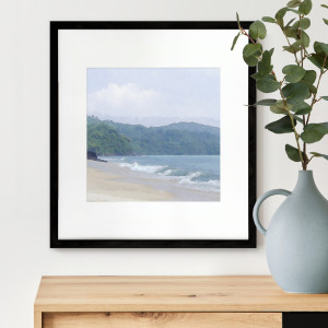 Limestone Bay I Framed Wall Art Print, decorative wall artwork for an interior display