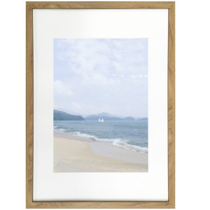 Limestone Bay II Framed Wall Art Print, presented as decorative artwork for creating a focal point on a wall