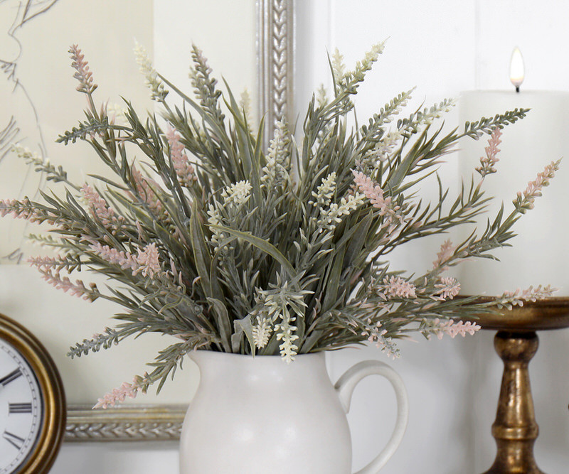 Set 4 Francisca Pink & White Lavender Stems