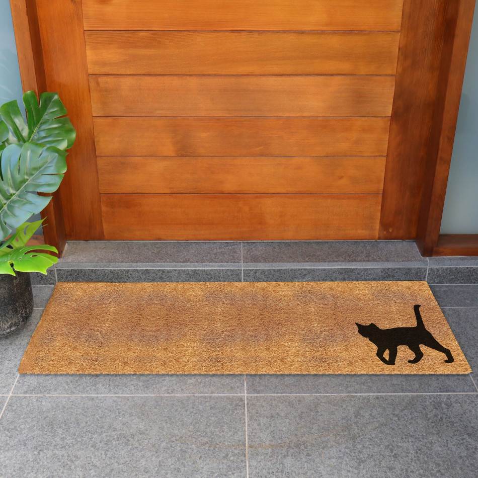Long Felix the Cat Doormat - 115x45cm, an entrance mat designed for a doorway