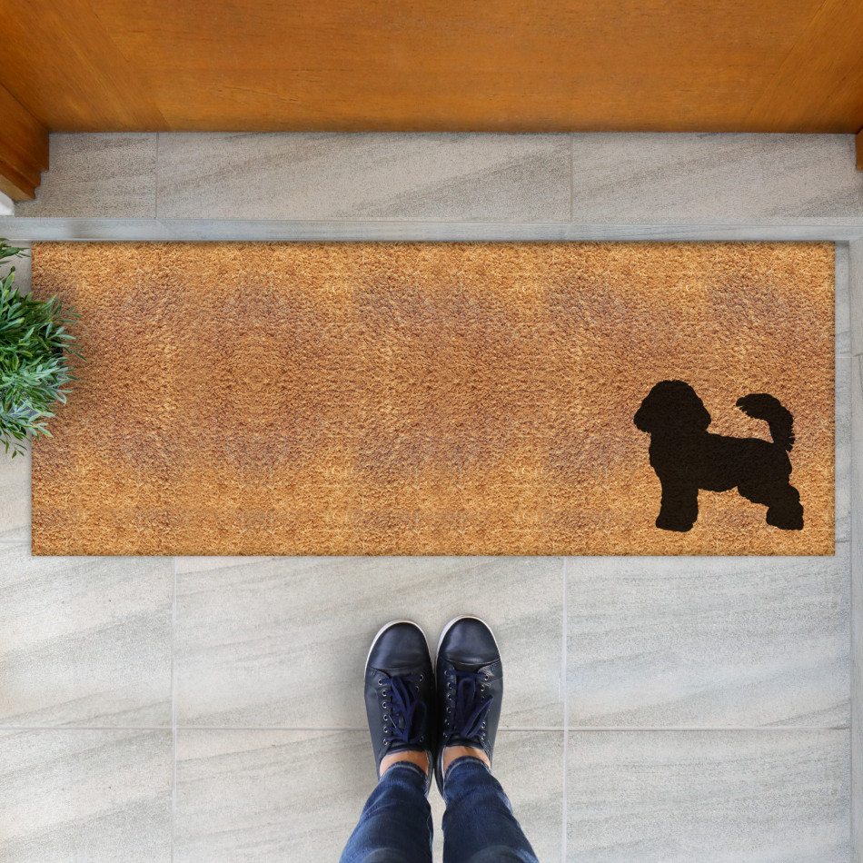 Long Cavoodle Dog Doormat - 115x45cm, an entrance mat designed for a doorway