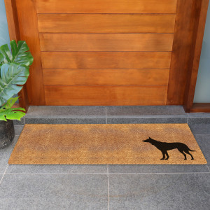 Long Kelpie Dog Doormat - 115x45cm, an entrance mat designed for a doorway