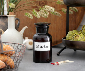 Apothecary Jar of Matches - Amber