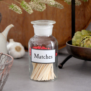 Apothecary Jar of Matches - Clear, highlighting the product's distinctive form and defining design