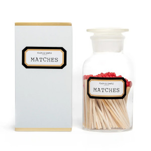 Apothecary Jar of Matches - Clear, shown as a standalone product for clear identification