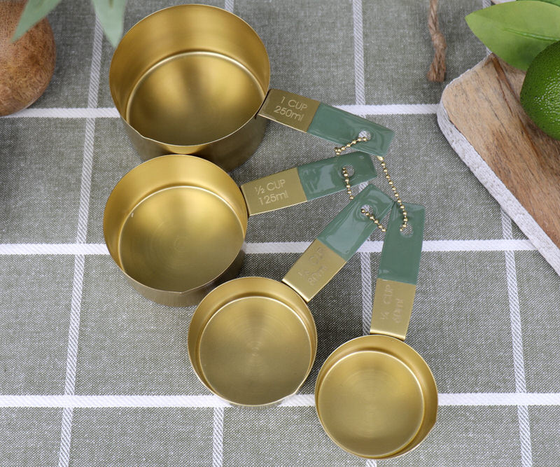 Set 4 Edwin Gold Measuring Cups