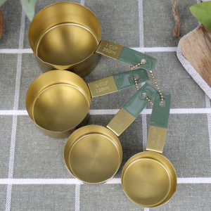 Set 4 Edwin Gold Measuring Cups, decorative tableware