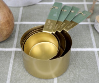 Set 4 Edwin Gold Measuring Cups