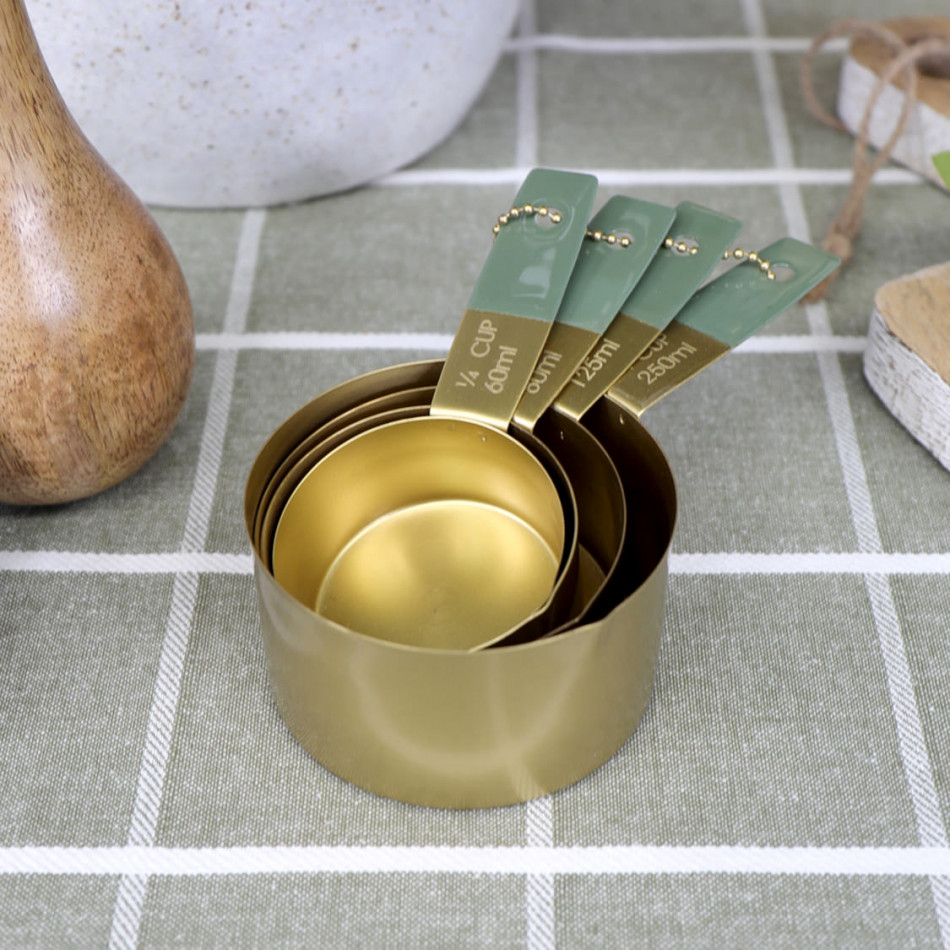 Set 4 Edwin Gold Measuring Cups