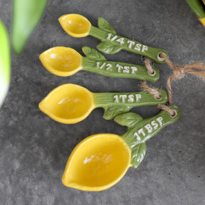 Set 4 Limone Measuring Spoons, a functional utensil for kitchen or household use