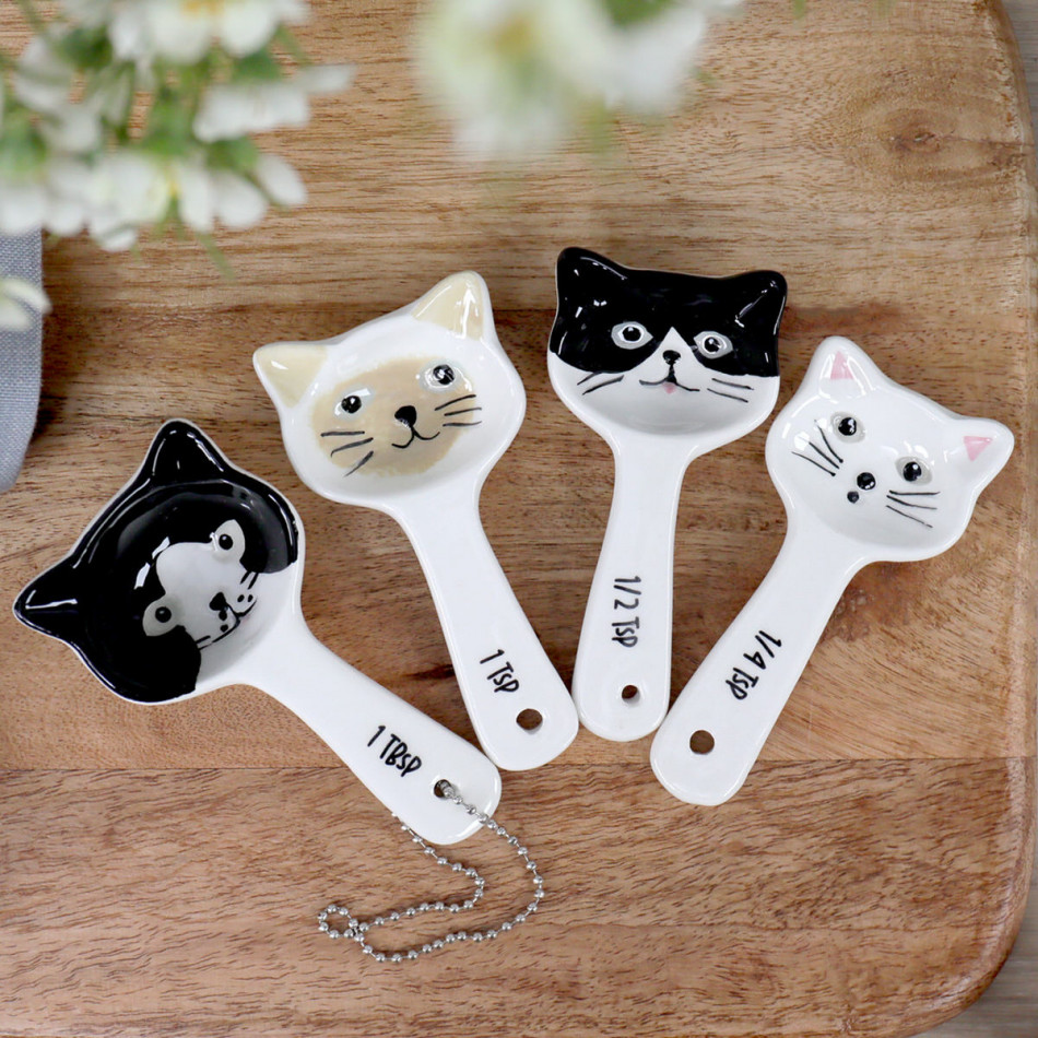 Set 4 Whiskers Measuring Spoons, decorative tableware