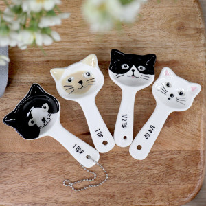 Set 4 Whiskers Measuring Spoons, decorative tableware