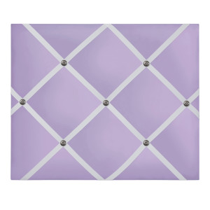 Lilac Charm Ribbon Memo Board with a softly padded fabric surface