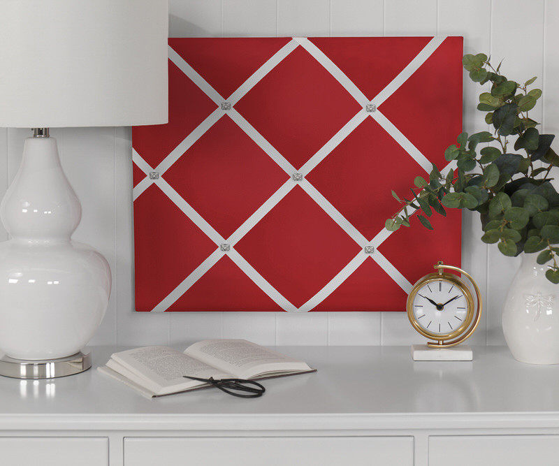 Ruby Red Notice Board with Diamantes