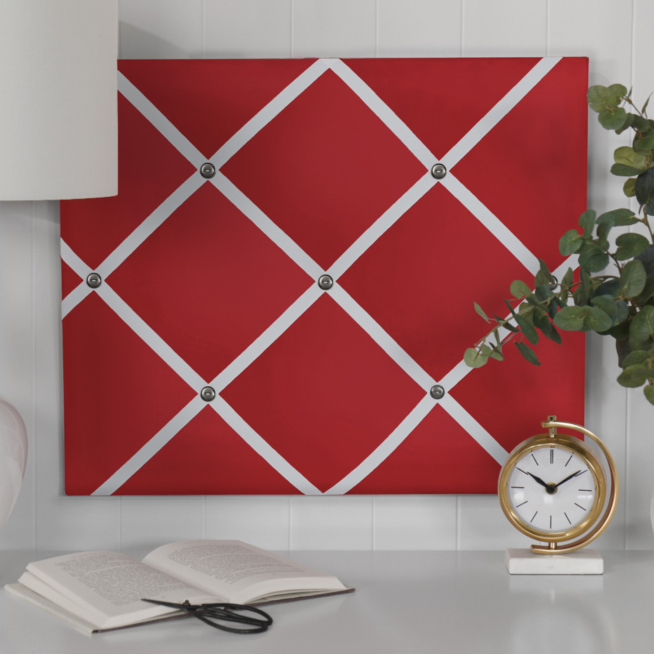 Ruby Red Notice Board with Diamantes