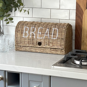 Milton Rattan Bread Basket - Small, designed as a versatile storage accent for an interior space