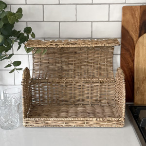 Milton Rattan Bread Basket - Small, a practical basket for organising household items or creating a display