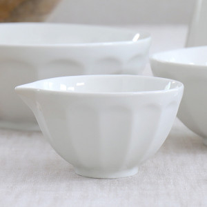 Set 3 Harris Fluted White Mixing Bowls, designed for practical dining use with an ornamental presentation