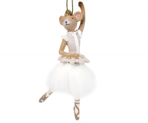 Nutcracker Ballerina Mouse Tree Decoration