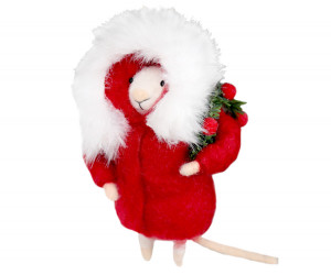 Peppermint the Mouse Felt Tree Decoration