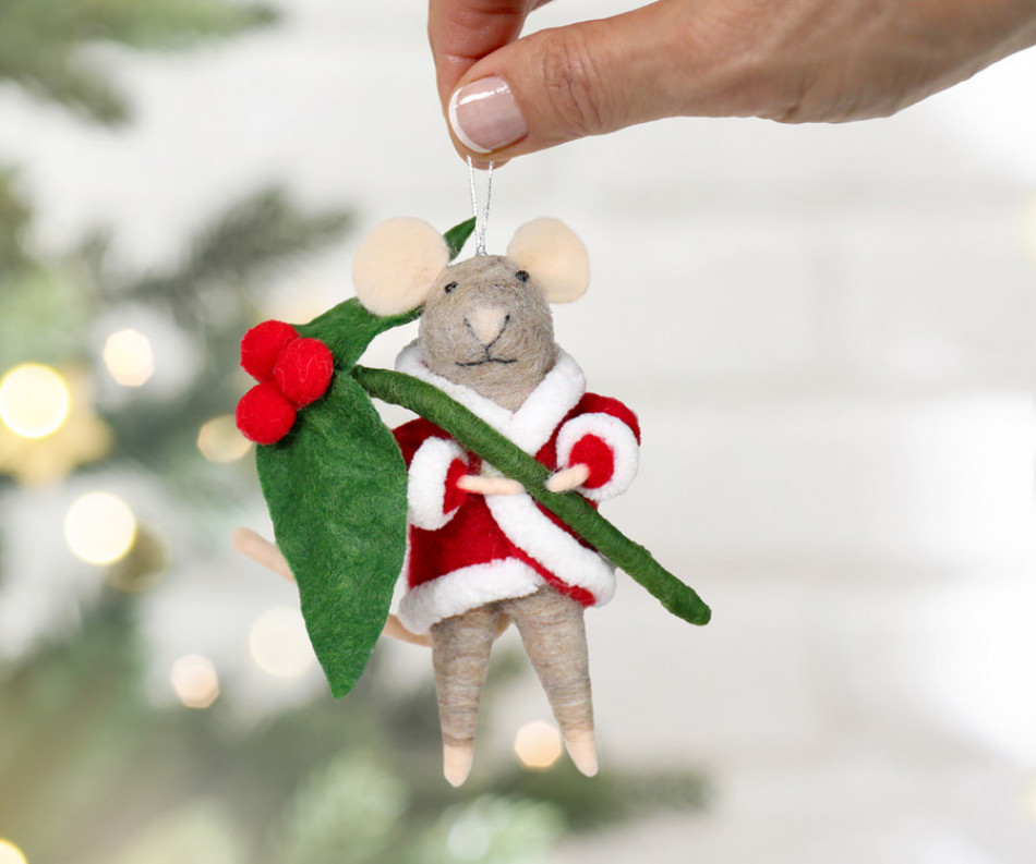 Holly The Mouse Felt Tree Decoration