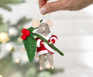 Holly The Mouse Felt Tree Decoration