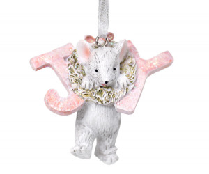 Poppy the Mouse Joy Wreath Decoration