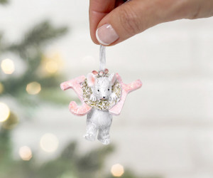 Poppy the Mouse Joy Wreath Decoration