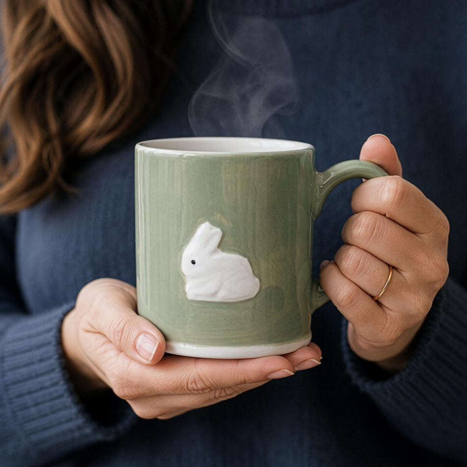 Animal Friends Rabbit Mug, decorative tableware