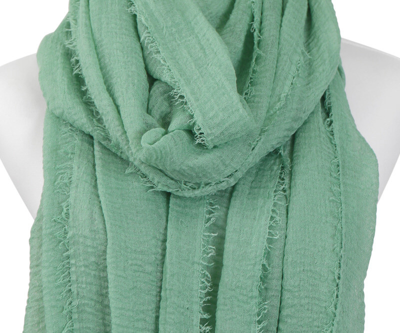 Seafoam Green Muslin Scarf