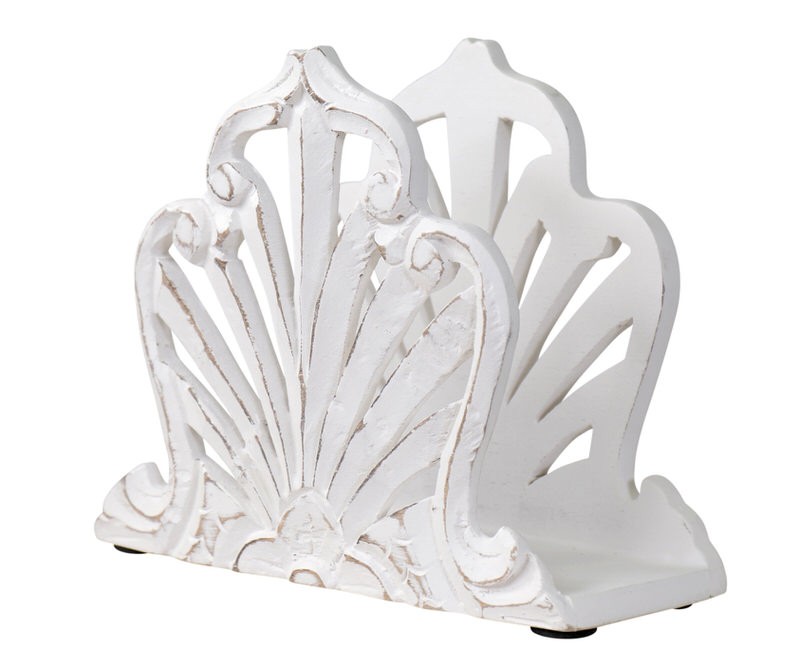 Cordelia Fan Letter or Napkin Holder - Whitewash