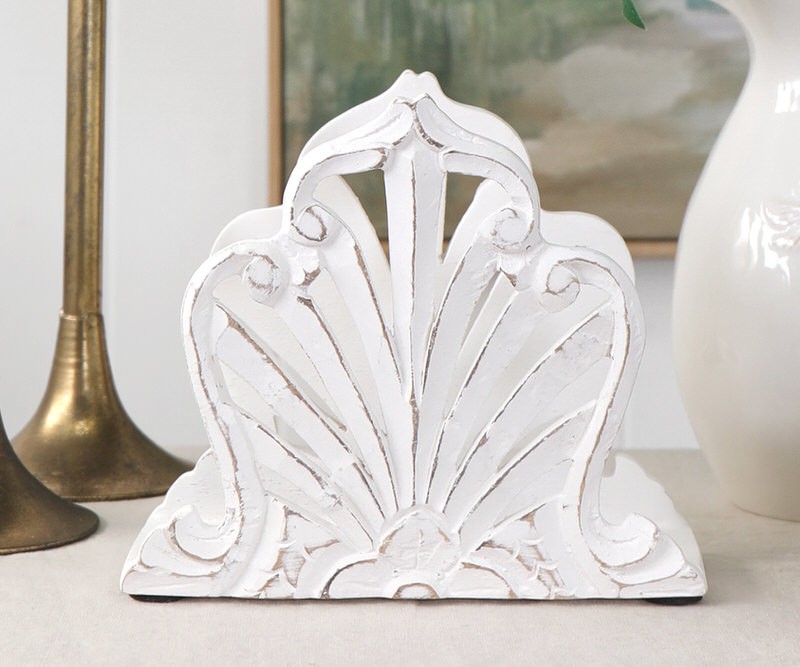 Cordelia Fan Letter or Napkin Holder - Whitewash