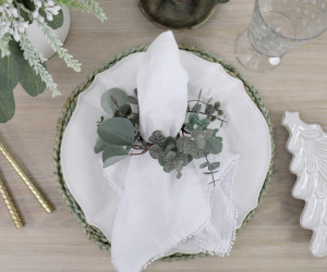 Set 4 Eucalyptus Napkin Rings