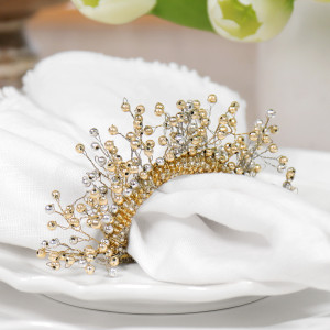 Set 4 Coronet Gold Napkin Rings, decorative tableware