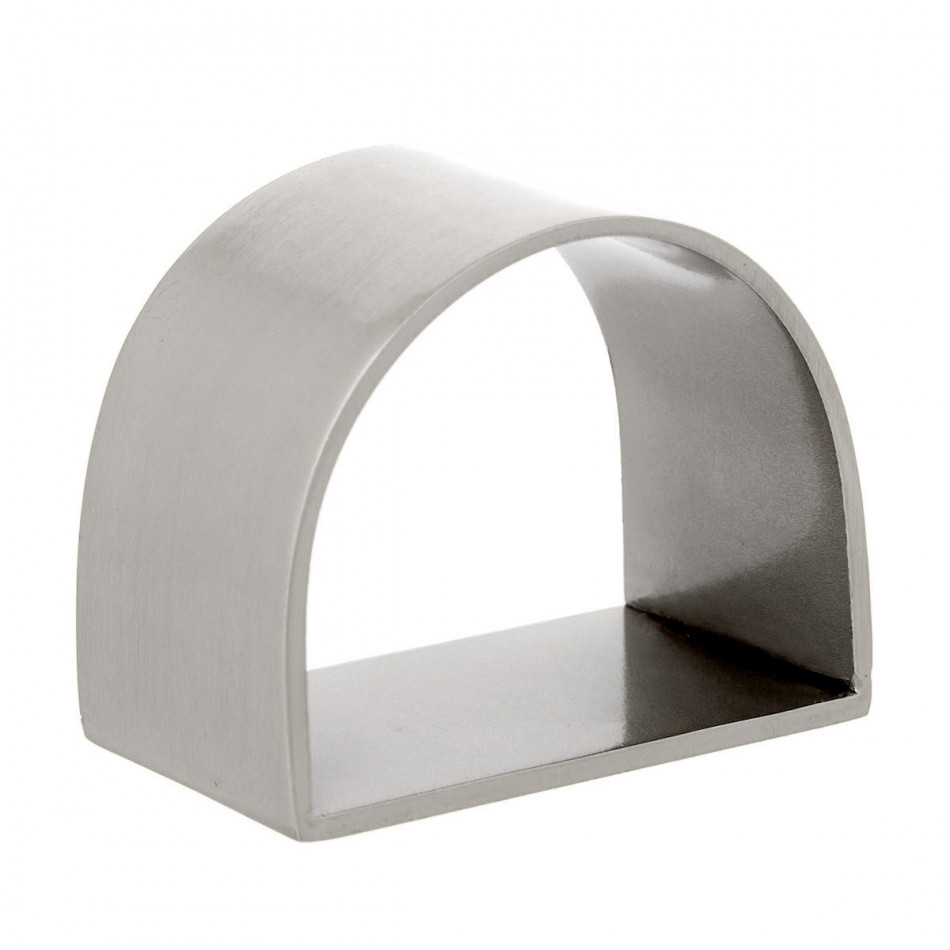 Set 4 Sorrento Silver Napkin Rings, a textile accent for dining or kitchen use