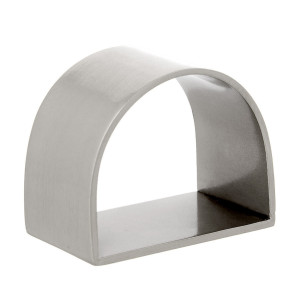 Set 4 Sorrento Silver Napkin Rings, a textile accent for dining or kitchen use