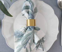 Set 4 Mietta Blue Banksia Napkins