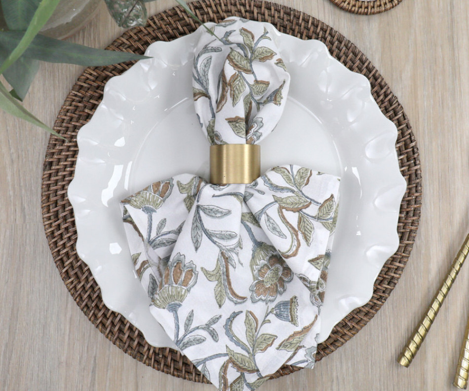 Set 4 Florentine Floral Napkins