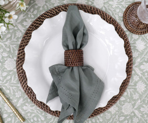 Set 4 Foxton Green Napkins