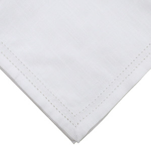 Set 4 Foxton White Napkins, a textile accessory designed for dining, kitchen or tabletop use