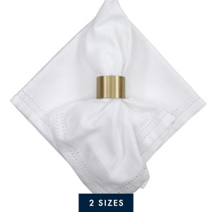 Set 4 Foxton White Napkins, decorative tableware