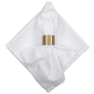 Set 4 Foxton White Napkins, a practical fabric accent for dressing and protecting a household surface